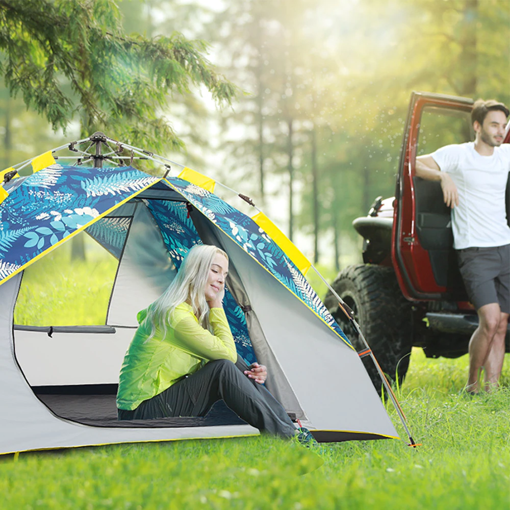 Cheap Goat Tents TANXIANZHE   3 Persons Backpacking Tents 190T PA Polyester Taffeta Outdoor Camping Automatic Waterproof Tents 